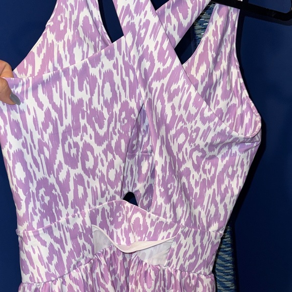 Sage Collective- Purple Leopard Print Women's Romper Size Medium - Picture 11 of 12